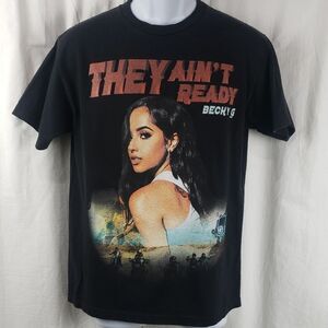 Becky G They Ain't Ready Men's Medium Graphic Print Black T-Shirt